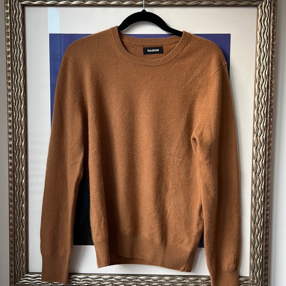 The Essential Cashmere Sweater Womens Small Mustard NEW